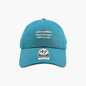 Seattle Mariners AL Script Teal Clean Up Adjustable Hat
