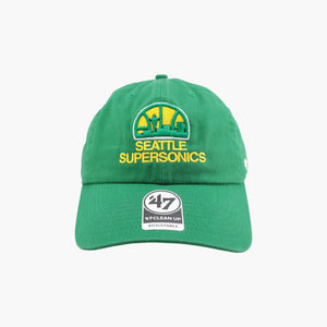 Seattle SuperSonics Kelly Green Skyline Clean Up Adjustable Hat