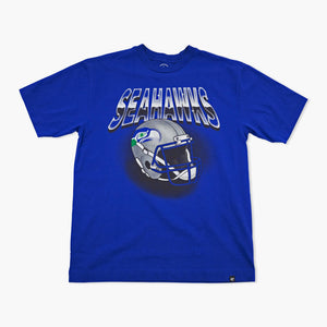 Seattle Seahawks Royal Throwback Smooth Fade Foundation T-Shirt