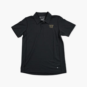 Washington Huskies Black Performance Polo Shirt
