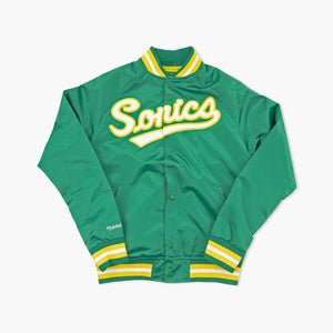 Seattle SuperSonics Green Script Satin Jacket