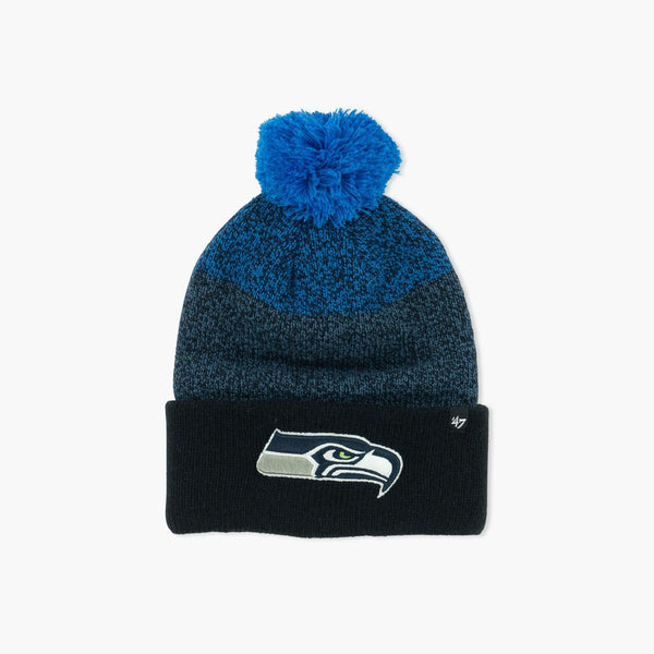Seattle Seahawks Dark Freeze Cuff Pom Beanie