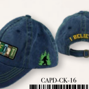 Bigfoot License Plate Denim Adjustable Hat