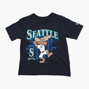 Seattle Mariners Mariner Moose Slugger Youth T-Shirt