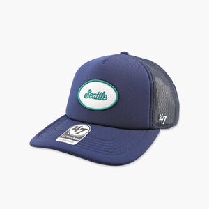 Seattle Mariners Navy Coverall Foam Trucker Hat