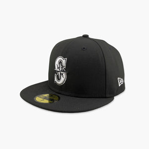 Seattle Mariners Black & White 2001 All-Star Game Fitted Hat