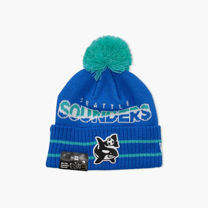 Seattle Sounders Orca Whale Cuff Pom Beanie