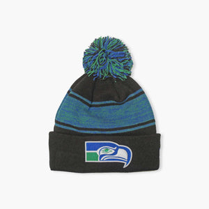 Seattle Seahawks Throwback Chilled Cuff Pom Beanie
