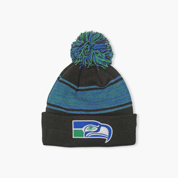 Seattle Seahawks Throwback Chilled Cuff Pom Beanie