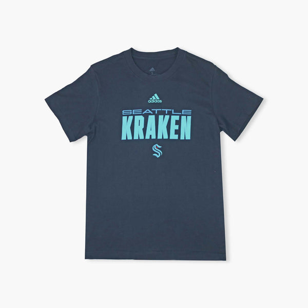Seattle Kraken Navy Wordmark Womens T-Shirt