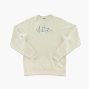 Seattle Run Away Embroidered Crewneck