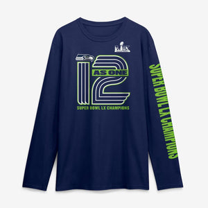 Seattle Seahawks On Top Super Bowl Champions Navy Long-Sleeve T-Shirt