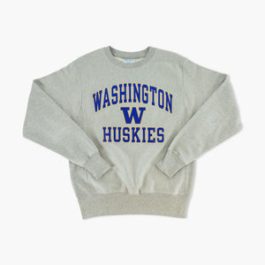 Washington Huskies Champion Oxford Grey Crewneck