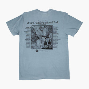 Trail Map Ice Blue Rainier T-Shirt