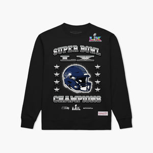 Seattle Seahawks Super Bowl LX Champions Celebration Premium Crewneck