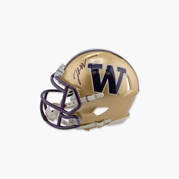 AUTOGRAPHED By Jonah Coleman - Washington Huskies Mini Helmet