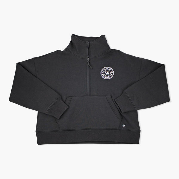 Washington Huskies Loop In Womens Black Scuba Pullover
