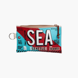 Chalo Seattle Luggage Tag Red & Blue Mini Pouch