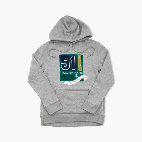 Seattle Mariners Ichiro Hall Of Fame Grey Hoodie