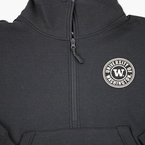 Washington Huskies Loop In Womens Black Scuba Pullover