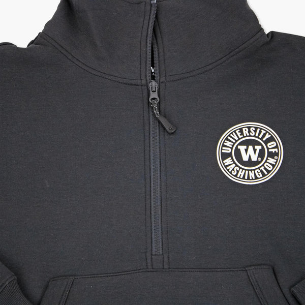 Washington Huskies Loop In Womens Black Scuba Pullover