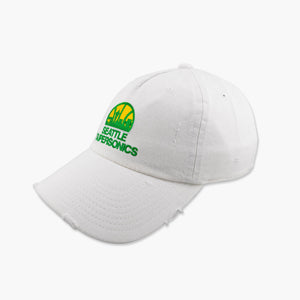 Seattle SuperSonics Whiteout Distressed Adjustable Hat