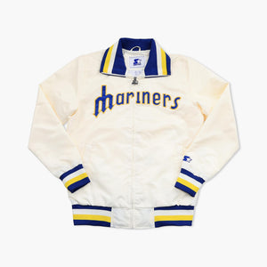 Seattle Mariners Starter Cream Cooperstown Script Satin Jacket