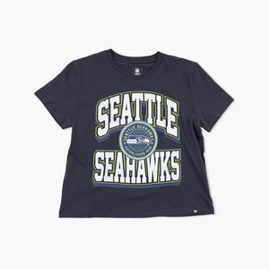 Seattle Seahawks Varsity Stack Women's Crop T-Shirt