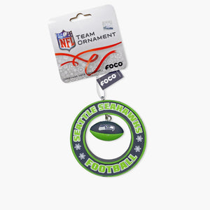 Seattle Seahawks Holiday Floating Football Ornament