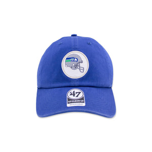 Seattle Seahawks Royal Helmet Badge Clean Up Adjustable Hat