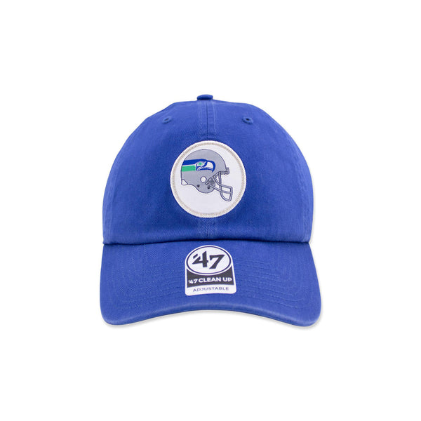 Seattle Seahawks Royal Helmet Badge Clean Up Adjustable Hat