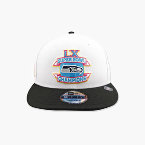 Seattle Seahawks Vintage Icons Super Bowl LX Champions White Snapback