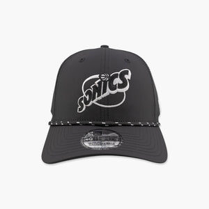 Seattle SuperSonics Black Perforated Orbit Logo FlexFit Hat