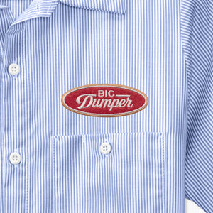 The Gameday Light Blue Striped Mechanic Shirt, Big Dumper Drop 2