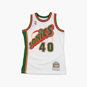 Retro Kemp #40 Seattle SuperSonics Basketball Trikots Genäht S-XXL Retro Kemp #40 Seattle SuperSonics Basketball Trikots Genäht S-XXL