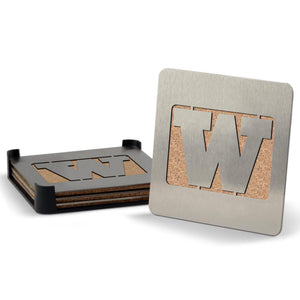 Washington Huskies Stainless Steel Coasters (Set of 4)