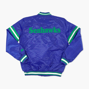 Seattle Seahawks Royal Throwback Starter Jacket