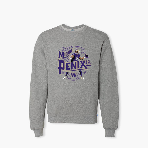 Washington Huskies Michael Penix Jr Script Crewneck