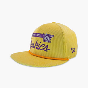 Washington Huskies Yellow Cord Snapback