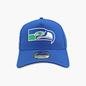 Seattle Seahawks Classic Throwback Royal Super Bowl LX Champions Side Patch A-Frame Hat