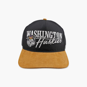 Washington Huskies Black Scribe Line Hitch Snapback