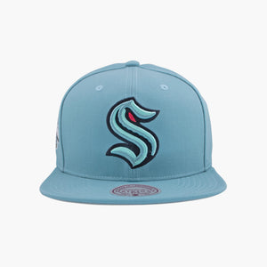 Seattle Kraken Conference Patch Ice Blue Snapback