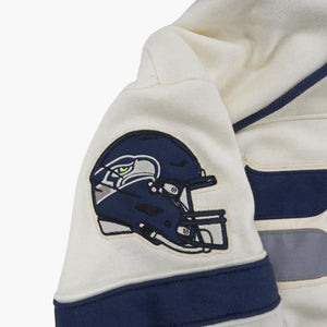 Seattle Seahawks Cream Split Zone Cornerback Pullover Hoodie