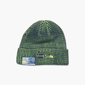 Seattle Seahawks 2026 Sideline Navy Primary Logo Beanie - Youth