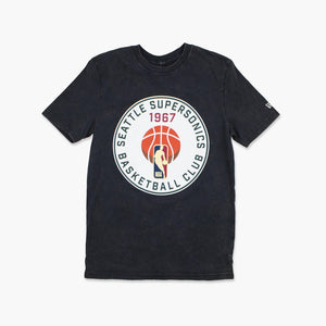Seattle SuperSonics Vintage Black Basketball Club T-Shirt