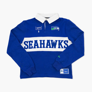 Seattle Seahawks Royal Throwback Rugby Shirt