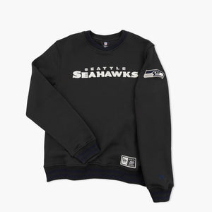 Seattle Seahawks Black Midnight Stripe Crewneck