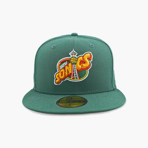 Seattle SuperSonics Forest Green Space Needle Fitted Hat