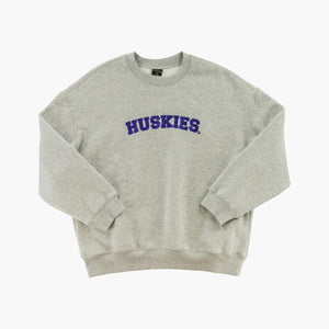 Washington Huskies Heather Grey Offside Crewneck