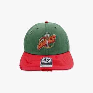 Seattle SuperSonics Vintage Worn Space Needle Two-Tone Clean Up Adjustable Hat